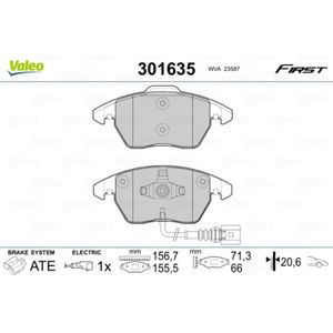 Bremsbelagsatz Scheibenbremse VALEO 301635 für VW Seat Skoda Audi Passat B7 A3