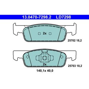 Bremsbelagsatz Scheibenbremse ATE 13.0470-7298.2 für Dacia Renault Smart Clio IV