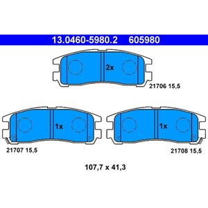 Bremsbelagsatz Scheibenbremse ATE 13.0460-5980.2 für Chrysler Sebring