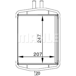 Wärmetauscher Innenraumheizung MAHLE AH 152 000S für Ford Fiesta IV Courier KA