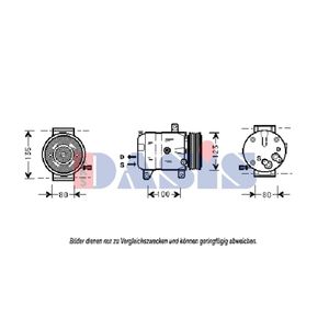 Kompressor Klimaanlage AKS DASIS 820670N für Renault Opel Megane I Vivaro A