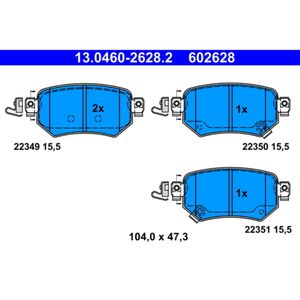 Bremsbelagsatz Scheibenbremse ATE 13.0460-2628.2