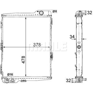 Kühler Motorkühlung MAHLE CR 253 000S für Audi Coupe B2 80 B4 Avant