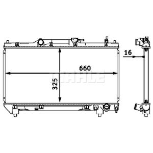 Kühler Motorkühlung MAHLE CR 544 000S