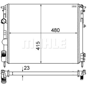 Kühler Motorkühlung MAHLE CR 605 000S für Renault Kangoo Clio II Rapid