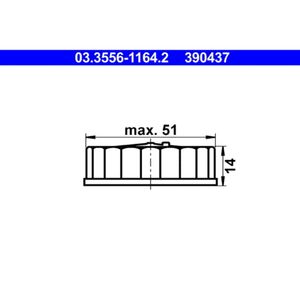 ATE 03.3556-1164.2 Verschluss, Bremsflüssigkeitsbehälter