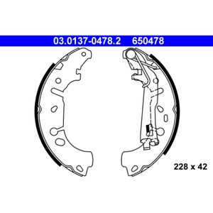 Bremsbackensatz ATE 03.0137-0478.2 für Opel Fiat Corsa D Punto Evo Grande