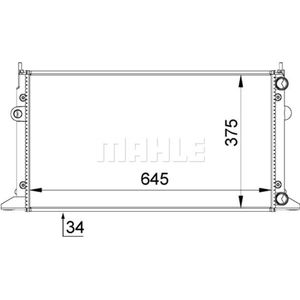 Kühler Motorkühlung MAHLE CR 607 000S für VW Ford Seat Sharan Galaxy I Alhambra