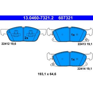 Bremsbelagsatz Scheibenbremse ATE 13.0460-7321.2 für Ford Usa S-Max Edge