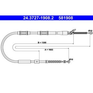 Seilzug Feststellbremse ATE 24.3727-1908.2