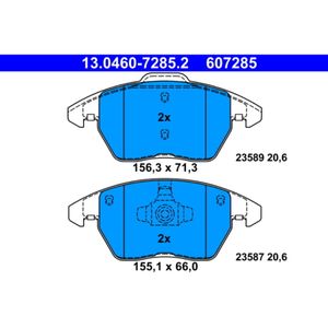 Bremsbelagsatz Scheibenbremse ATE 13.0460-7285.2 für Seat VW Audi Ibiza IV A1