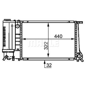 Kühler Motorkühlung MAHLE CR 495 000P für BMW 3er