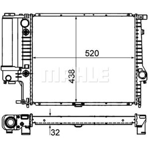 Kühler Motorkühlung MAHLE CR 329 000P für BMW 5er