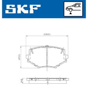 Bremsbelagsatz Scheibenbremse SKF VKBP 80564 A