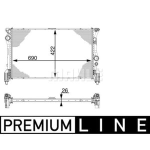 Kühler Motorkühlung MAHLE CR 931 000P für Mercedes-Benz V