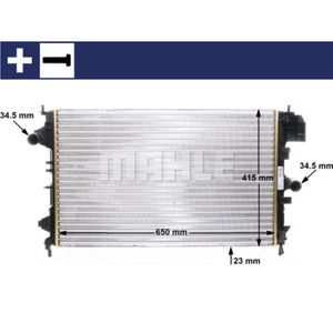 Kühler Motorkühlung MAHLE CR 8 000S für Opel Fiat Vectra C CC Signum Croma