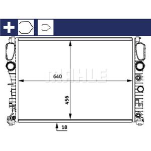Kühler Motorkühlung MAHLE CR 512 000S für Mercedes-Benz E