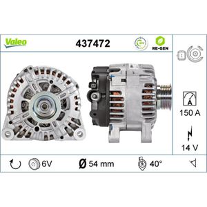 Generator VALEO 437472 für Renault Citroën Peugeot Lancia Fiat Megane III 206 C8