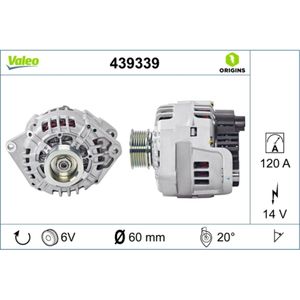 Generator VALEO 439339 für Peugeot Fiat Citroën Boxer Ducato Jumper I