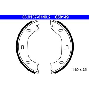 Bremsbackensatz Feststellbremse ATE 03.0137-0149.2 für BMW Alfa Romeo 3er Spider