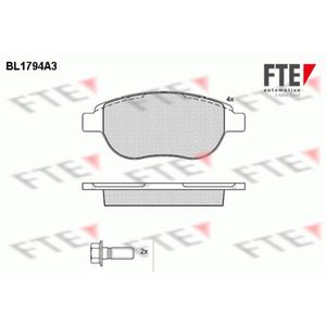 Bremsbelagsatz Scheibenbremse FTE 9010364 für Citroën Peugeot C4 Picasso I Xsara