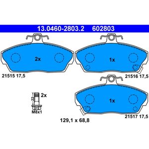 Bremsbelagsatz Scheibenbremse ATE 13.0460-2803.2 für Rover Honda MG 200 II