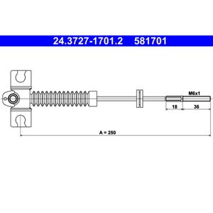 Seilzug Feststellbremse ATE 24.3727-1701.2