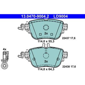 Bremsbelagsatz Scheibenbremse ATE 13.0470-9004.2 für Mercedes-Benz E