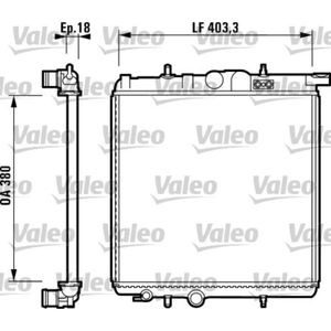 Kühler Motorkühlung VALEO 732885 für Peugeot 206+ 206 CC