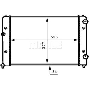 Kühler Motorkühlung MAHLE CR 507 000P für VW Passat B3/B4