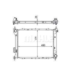 Kühler Motorkühlung MAHLE CR 1695 000S für Hyundai I20 I