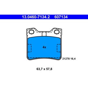 Bremsbelagsatz Scheibenbremse ATE 13.0460-7134.2 für Peugeot 406 Break 607