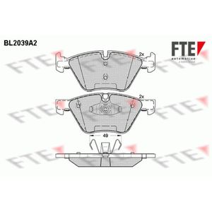 Bremsbelagsatz Scheibenbremse FTE 9010625 für BMW 3er