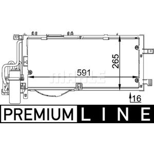 Kondensator Klimaanlage MAHLE AC 309 000P für Opel Corsa C Combo
