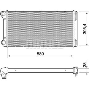 Kühler Motorkühlung MAHLE CR 1109 000P für Fiat Lancia Idea Punto Musa