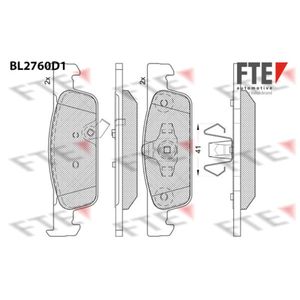 Bremsbelagsatz Scheibenbremse FTE 9011095 für Smart Renault Fortwo Forfour