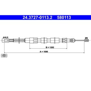 Seilzug Feststellbremse ATE 24.3727-0113.2 für VW LT 28-35 I