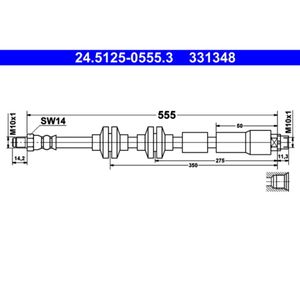 Bremsschlauch ATE 24.5125-0555.3 für BMW X1