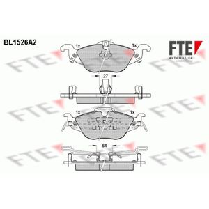 Bremsbelagsatz Scheibenbremse FTE 9010233 für Opel Astra G CC