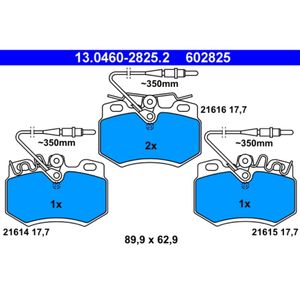 Bremsbelagsatz Scheibenbremse ATE 13.0460-2825.2 für Citroën Visa C15 ZX