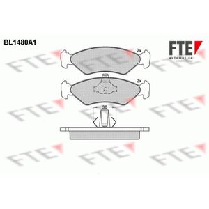 Bremsbelagsatz Scheibenbremse FTE 9010209 für Ford Fiesta III Courier KA