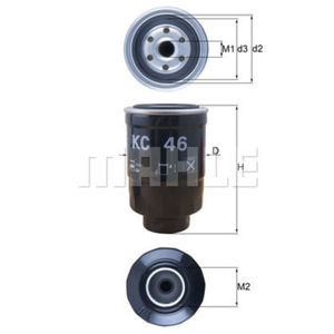 Kraftstofffilter MAHLE KC 46 für Opel Daihatsu Isuzu Asia Motors Hyundai Gemini