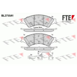 Bremsbelagsatz Scheibenbremse FTE 9010963 für Ford Ranger