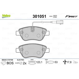 VALEO 301051 Bremsbelagsatz, Scheibenbremse