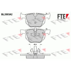 Bremsbelagsatz Scheibenbremse FTE 9010589 für BMW 3er X1