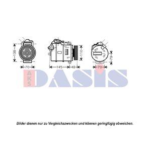 Kompressor Klimaanlage AKS DASIS 850358N für BMW 7er