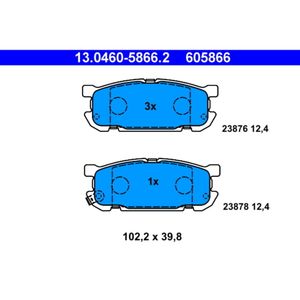 Bremsbelagsatz Scheibenbremse ATE 13.0460-5866.2