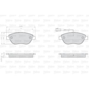 Bremsbelagsatz Scheibenbremse VALEO 872708 für Fiat Doblo