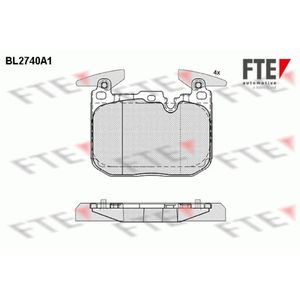 Bremsbelagsatz Scheibenbremse FTE 9010954 für BMW 1er