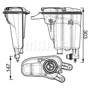 Ausgleichsbehälter Kühlmittel MAHLE CRT 95 000S für Audi Q5